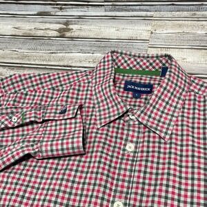 Jack Maverick Mens Plaid Button Down Long‎ Sleeve Casual Shirt Size L